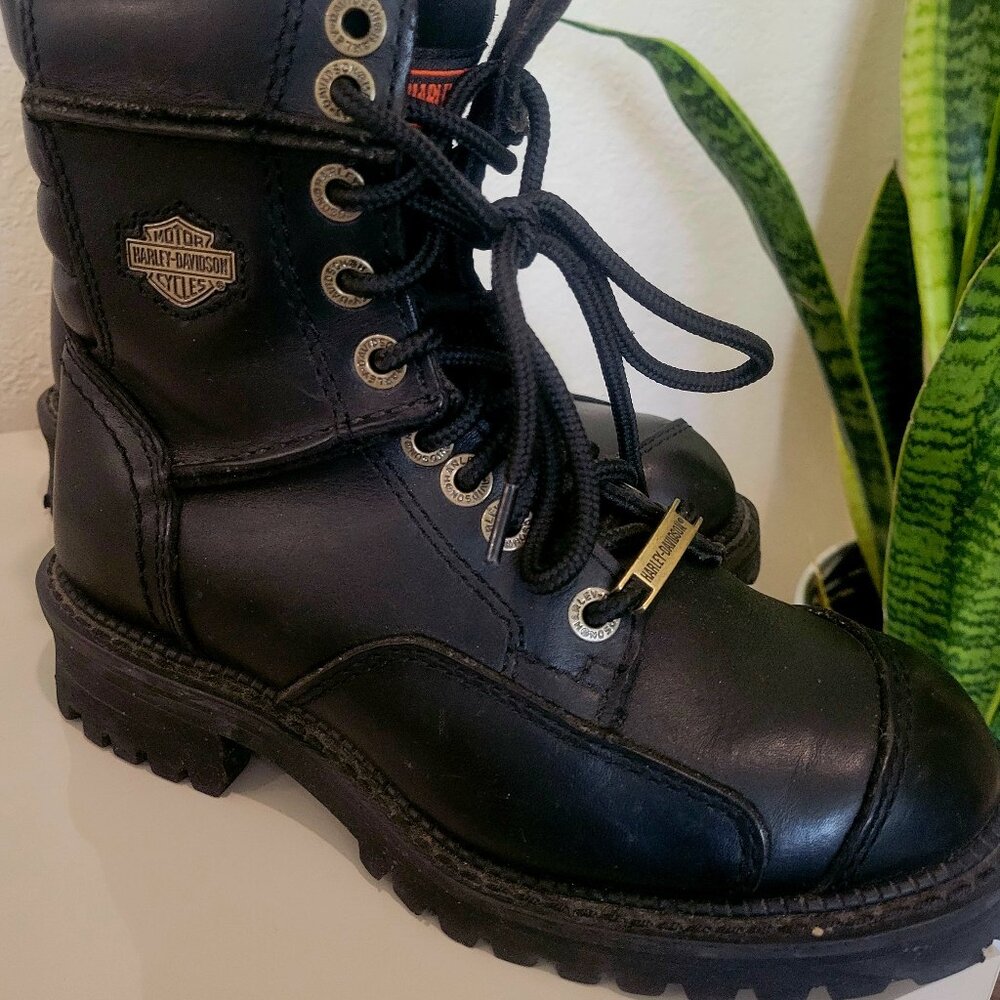 Womens Harley Black Motorcycle Boots